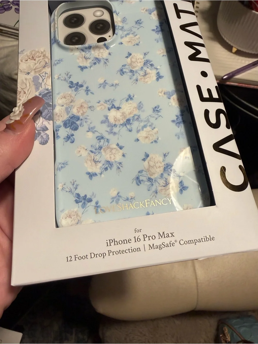 LoveShackFancy Blue Floral iPhone Case & Accessories Set NWT